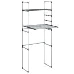 Vidaxl Étagère pour machine à laver 77x52x192 cm aluminium Vidaxl Étagère pour machine à laver 77x52x192 cm aluminium