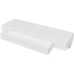 Vidaxl tagre murale avec 1 tiroir mdf blanc rangement de livres / dvd