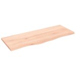 Vidaxl tagre murale 100x40x2 cm bois de chne massif non trait