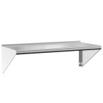 Vidaxl tagre murale 100x45x31 cm argent acier inoxydable