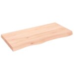 Vidaxl �tag�re murale 100x50x(2 - 6) cm bois de ch�ne massif non trait�