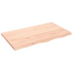 Vidaxl Étagère murale 100x60x(2 - 4) cm bois de chêne massif non traité Vidaxl Étagère murale 100x60x(2 - 4) cm bois de chêne massif non traité