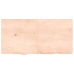 Vidaxl Étagère murale 120x60x(2 - 6) cm bois de chêne massif non traité Vidaxl Étagère murale 120x60x(2 - 6) cm bois de chêne massif non traité
