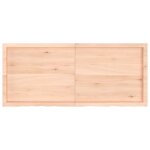 Vidaxl tagre murale 140x60x(2 - 6) cm bois de chne massif non trait