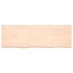 Vidaxl tagre murale 180x60x(2 - 6) cm bois de chne massif non trait