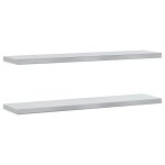 Vidaxl �tag�res murales 2 pcs 100x23, 5 cm argent� acier inoxydable