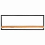 Vidaxl �tag�res murales 2 pcs 100x24x35 cm bois d'acacia et acier