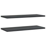 Vidaxl �tag�res murales 2 pcs 100x40 cm noir acier inoxydable