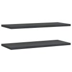 Vidaxl �tag�res murales 2 pcs 100x40x3 cm noir acier inoxydable
