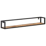 Vidaxl �tag�res murales 2 pcs 120 cm bois de manguier brut