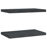 Vidaxl �tag�res murales 2 pcs 50x30 cm noir acier inoxydable
