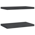 Vidaxl �tag�res murales 2 pcs 50x30x3 cm noir acier inoxydable