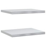 Vidaxl �tag�res murales 2 pcs 50x40 cm argent� acier inoxydable