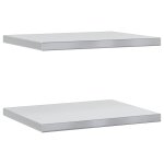 Vidaxl Étagères murales 2 pcs 50x40x3 cm argenté acier inoxydable Vidaxl Étagères murales 2 pcs 50x40x3 cm argenté acier inoxydable