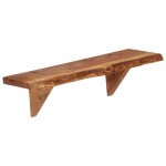 Vidaxl �tag�res murales 2 pcs 60x20x18 cm bois d'acacia massif