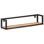 Vidaxl �tag�res murales 2 pcs 80 cm bois d'acacia massif