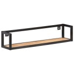 Vidaxl Étagères murales 2 pcs 80 cm bois de manguier brut Vidaxl Étagères murales 2 pcs 80 cm bois de manguier brut