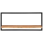 Vidaxl Étagères murales 2 pcs 80x25x35 cm bois d'acacia et acier Vidaxl Étagères murales 2 pcs 80x25x35 cm bois d'acacia et acier