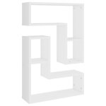 Vidaxl �tag�res murales 2 pcs blanc 50x15x50 cm bois d'ing�nierie