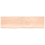 Vidaxl �tag�re murale 220x60x(2 - 6) cm bois de ch�ne massif non trait�
