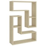 Vidaxl �tag�res murales 2pcs ch�ne sonoma 50x15x50cm bois d'ing�nierie