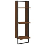 Vidaxl tagre murale 3 niveaux chne marron 30x25x100 cm