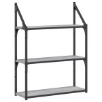 Vidaxl �tag�re murale 3 niveaux sonoma gris 60x21x78, 5 cm