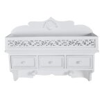 Vidaxl tagre murale avec 3 tiroirs 2 crochets