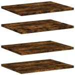 Vidaxl �tag�res murales 4 pcs ch�ne fum� 40x30x1, 5cm bois d'ing�nierie