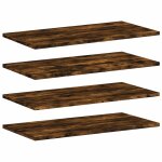 Vidaxl �tag�res murales 4 pcs ch�ne fum� 60x30x1, 5cm bois d'ing�nierie