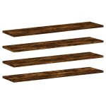 Vidaxl tagres murales 4 pcs chne fum 80x20x1, 5cm bois d'ingnierie