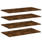 Vidaxl �tag�res murales 4 pcs ch�ne fum� 80x40x1, 5cm bois d'ing�nierie