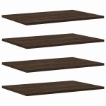 Vidaxl �tag�res murales 4 pcs ch�ne marron 60x40x1, 5cm bois ing�nierie