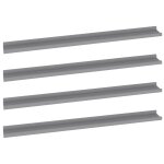Vidaxl Étagères murales 4 pcs gris 100x9x3 cm Vidaxl Étagères murales 4 pcs gris 100x9x3 cm