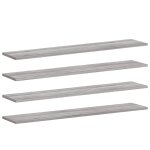 Vidaxl tagres murales 4 pcs sonoma gris 100x20x1, 5cm bois ingnierie
