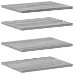 Vidaxl �tag�res murales 4 pcs sonoma gris 40x30x1, 5 cm bois ing�nierie