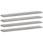 Vidaxl �tag�res murales 4 pcs sonoma gris 60x10x1, 5 cm bois ing�nierie