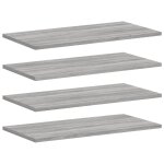 Vidaxl �tag�res murales 4 pcs sonoma gris 60x30x1, 5 cm bois ing�nierie