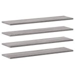 Vidaxl tagres murales 4 pcs sonoma gris 80x20x1, 5 cm bois ingnierie