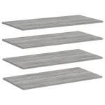 Vidaxl tagres murales 4 pcs sonoma gris 80x40x1, 5 cm bois ingnierie