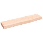 Vidaxl tagre murale 40x10x2 cm bois de chne massif non trait