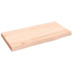 Vidaxl �tag�re murale 40x20x2 cm bois de ch�ne massif non trait�