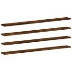 Vidaxl �tag�res murales 4pcs ch�ne fum� 100x10x1, 5cm bois d'ing�nierie
