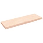 Vidaxl �tag�re murale 60x20x2 cm bois de ch�ne massif non trait�