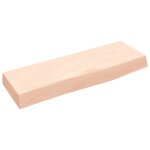 Vidaxl tagre murale 60x20x6 cm bois de chne massif non trait