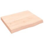 Vidaxl Étagère murale 60x50x(2 - 6) cm bois de chêne massif non traité Vidaxl Étagère murale 60x50x(2 - 6) cm bois de chêne massif non traité