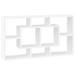 Vidaxl �tag�re murale 8 compartiments blanc brillant