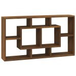 Vidaxl �tag�re murale 8 compartiments ch�ne marron