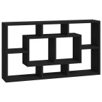 Vidaxl �tag�re murale 8 compartiments noir