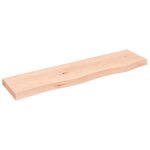 Vidaxl �tag�re murale 80x20x4 cm bois de ch�ne massif non trait�